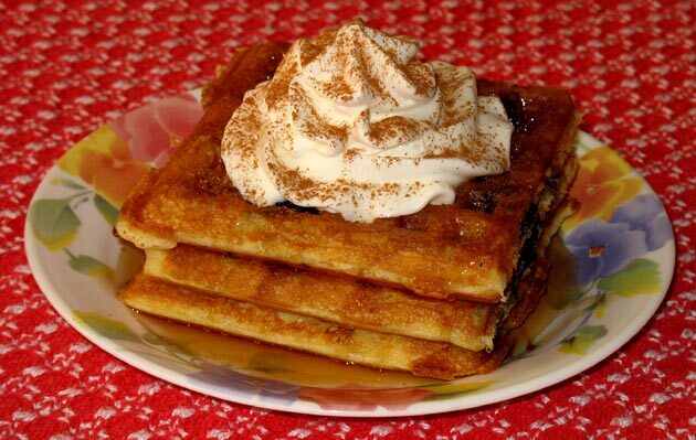 Festive Blueberry-Cocoa Waffle Recipe the Whole Family Will Love