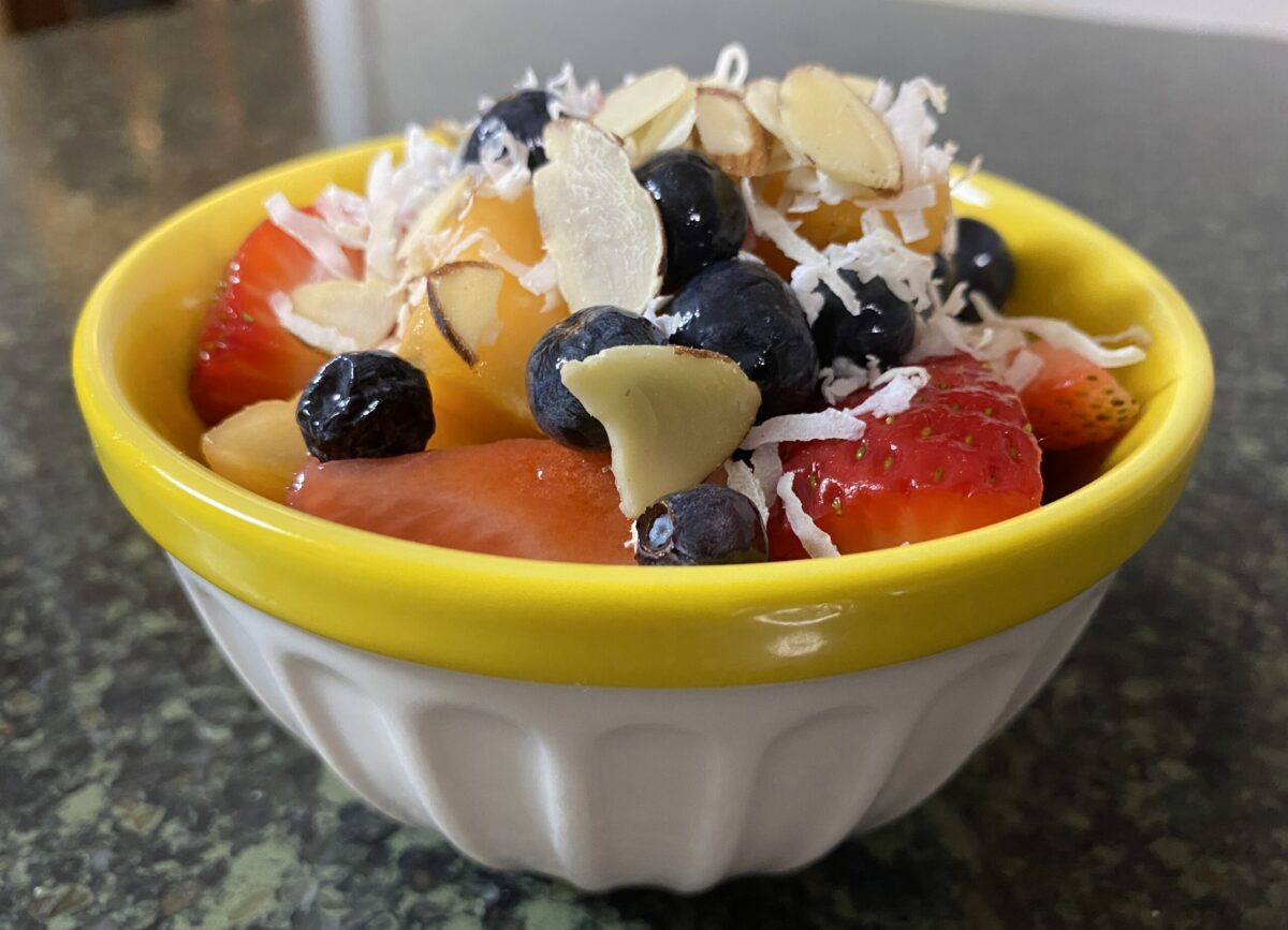 This is a photo of the Fruit Salad with Honey and Lime as a featured image