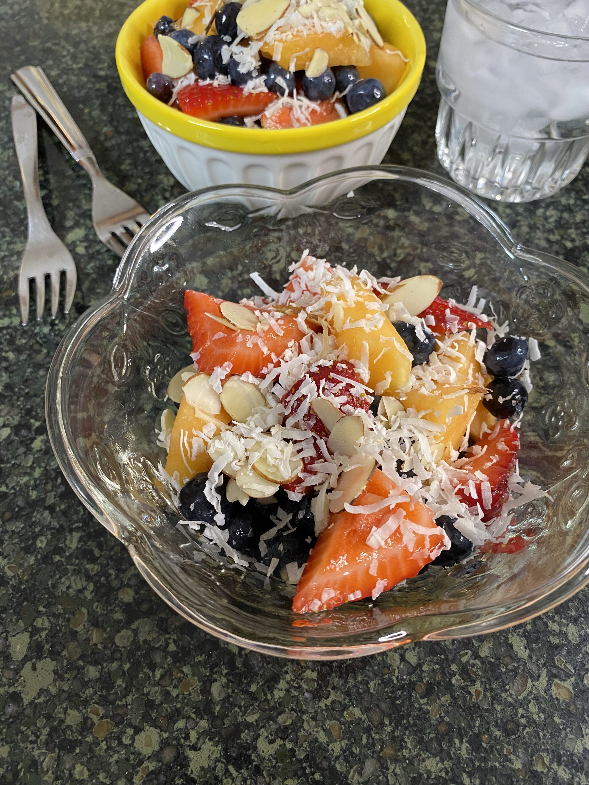 Fruit Salad with Honey and Lime close up shot 2